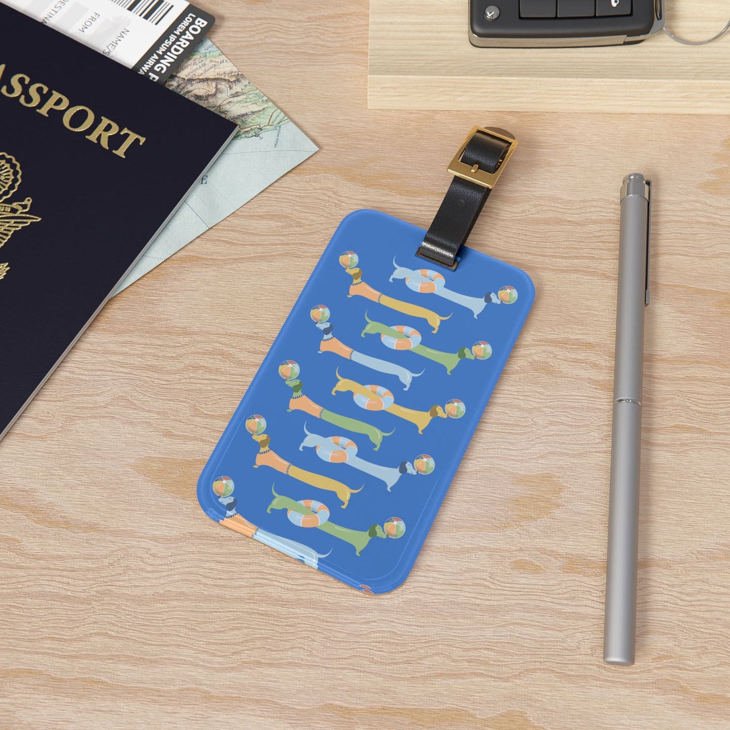 Dachshund Luggage Tag- Dog Dad, Dog Mama, Dog Gifts