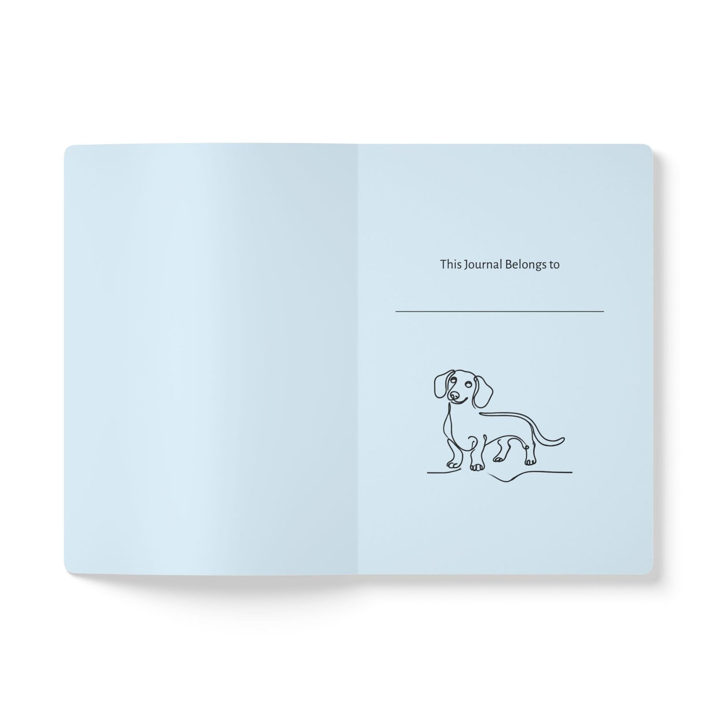 Retro Dachshund Softcover Journal