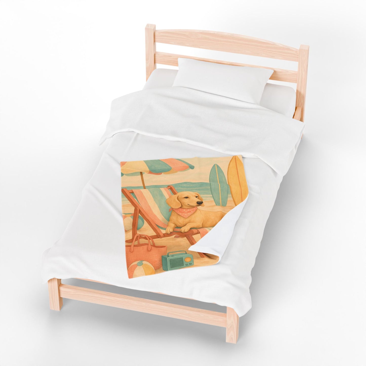 Plush Blanket - Retro Dachshund Design
