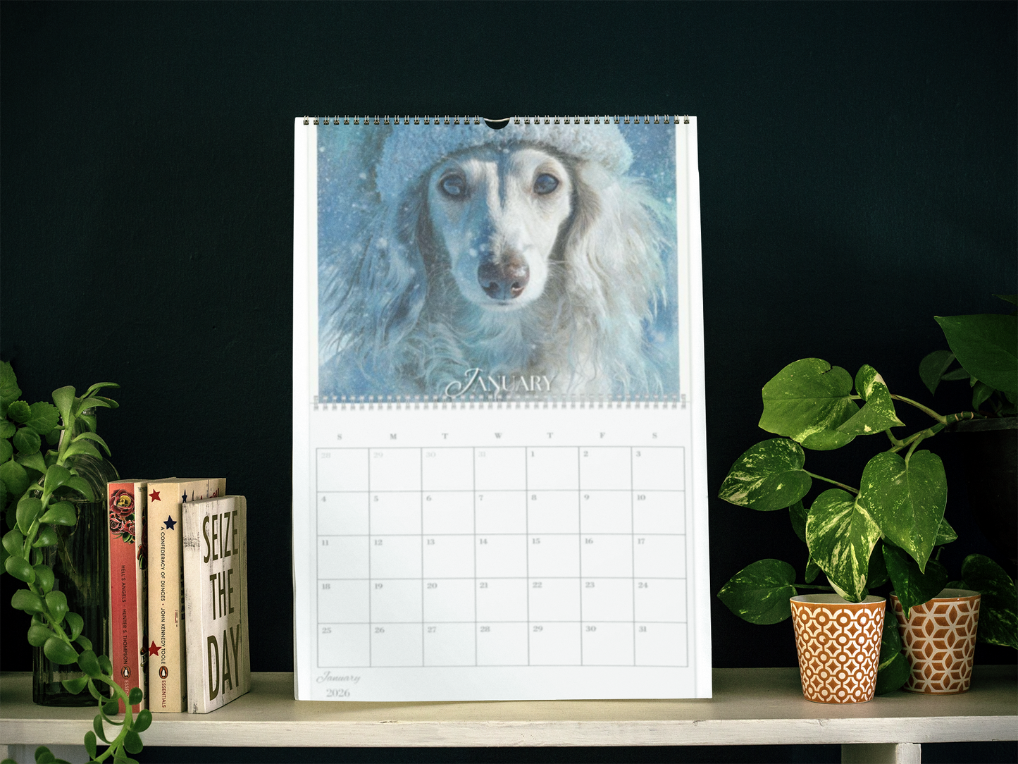 Dachshund Wall Calendar- doxie mom gift, dachshund calendar, dog mom calendar, gifts for dog mom, weiner dog calendar