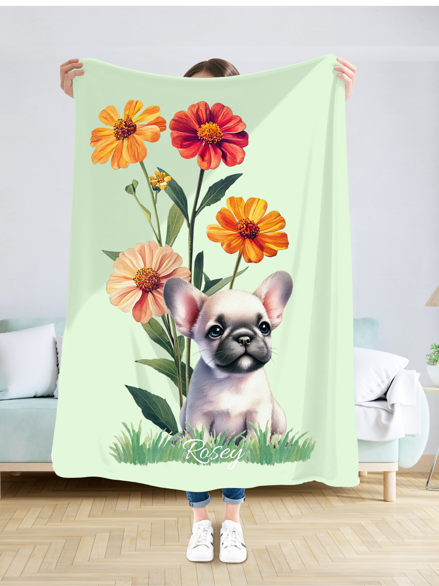 Custom Pet Blanket with Pet Name Other Breeds Choose Puppy Gift Personalized Pet Mom Gift Custom Pet Blanket Dog Name Customized Present