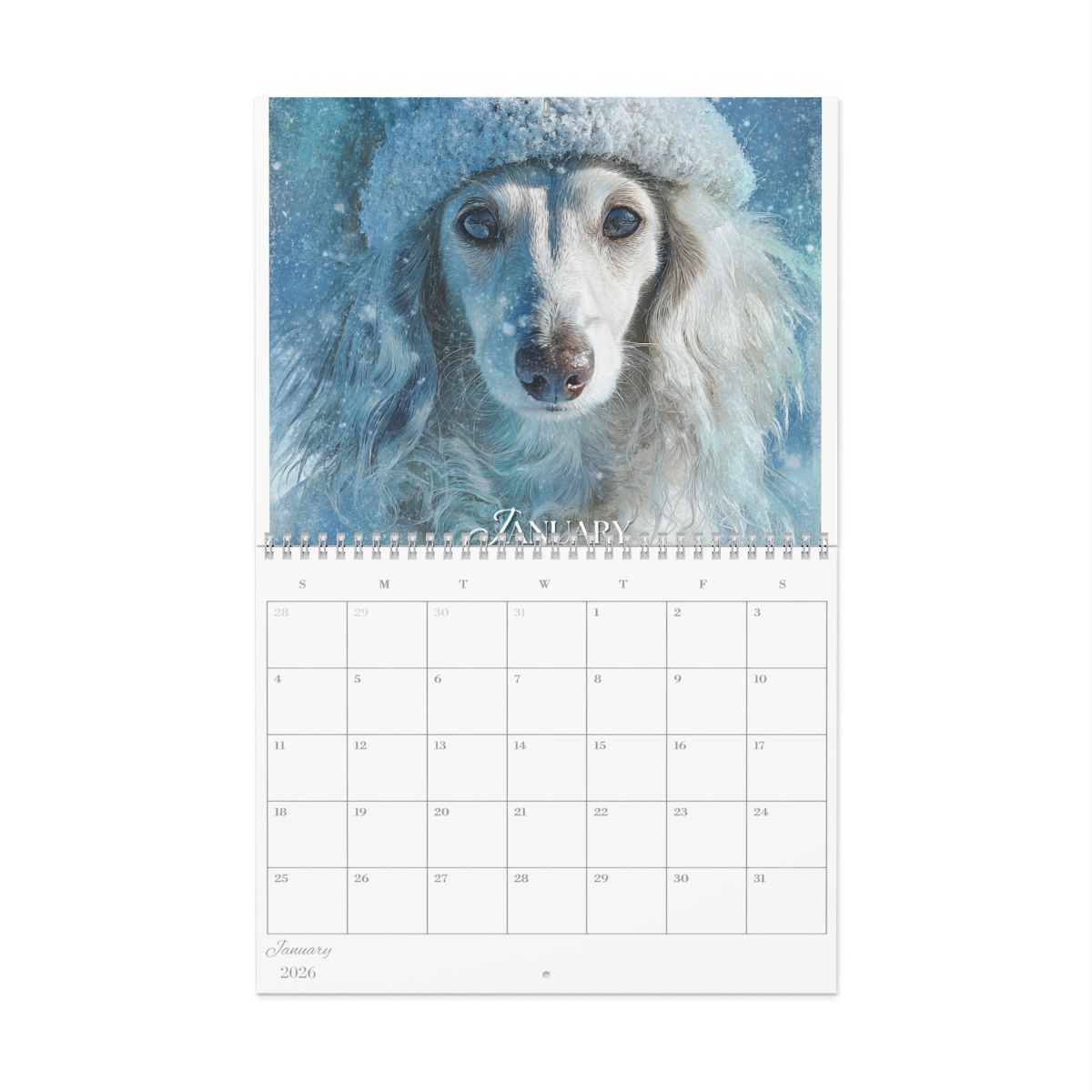 Dachshund Wall Calendar- doxie mom gift, dachshund calendar, dog mom calendar, gifts for dog mom, weiner dog calendar