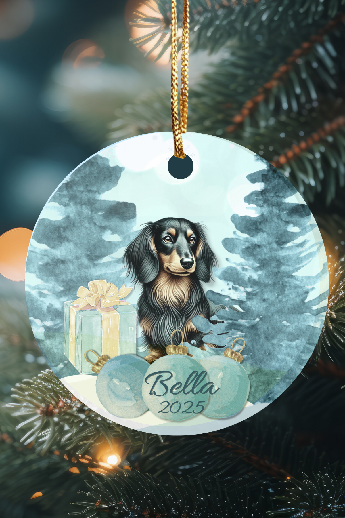Personalized Pet Ornament Gift Pet Owner Custom Christmas Ornament Cute Dog Gift for Her Dog Lover Customized Holiday Decor Pet Memorial