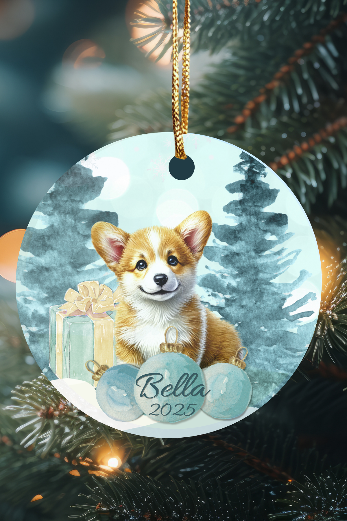 Personalized Pet Ornament Gift Pet Owner Custom Christmas Ornament Cute Dog Gift for Her Dog Lover Customized Holiday Decor Pet Memorial