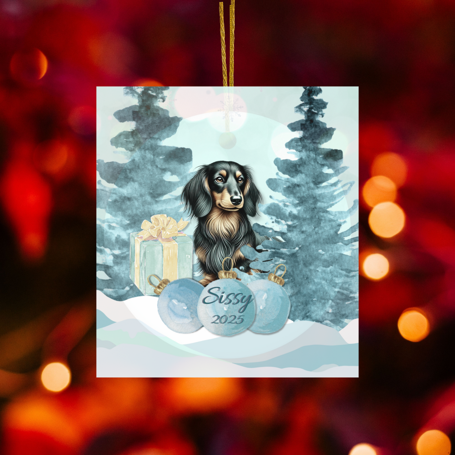 Personalized Pet Ornament Gift Pet Owner Custom Christmas Ornament Cute Dog Gift for Her Dog Lover Customized Holiday Decor Pet Memorial