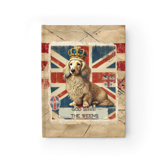 Vintage Dog Lover's Journal, British Flag Notebook, Pet Lover's Gift, Daily Writing Companion, God Save the Weens