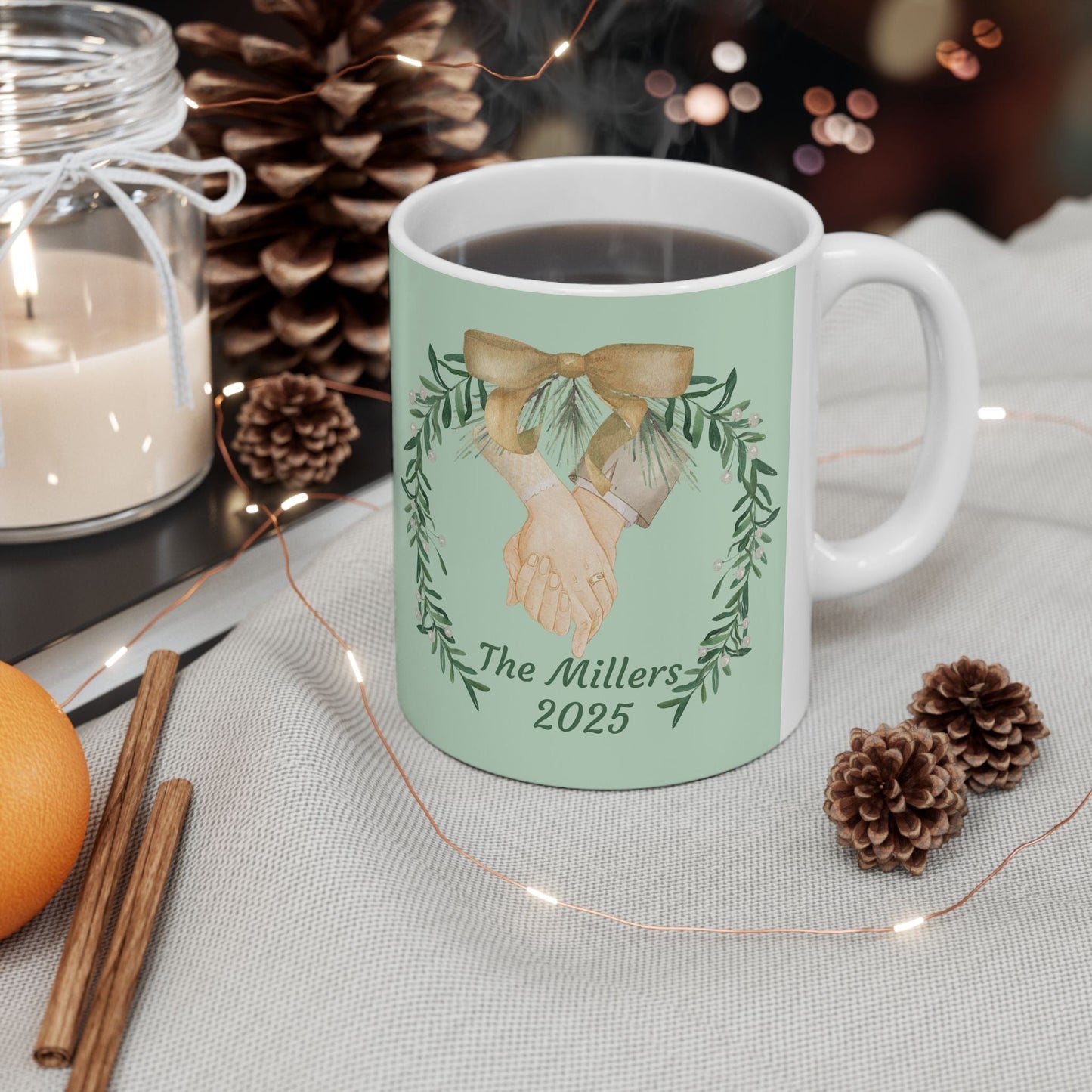 Custom Mug Newlyweds Add Name and date Personalized Wedding Gift for Friend Shower Couples Cup Anniversary Marriage Present