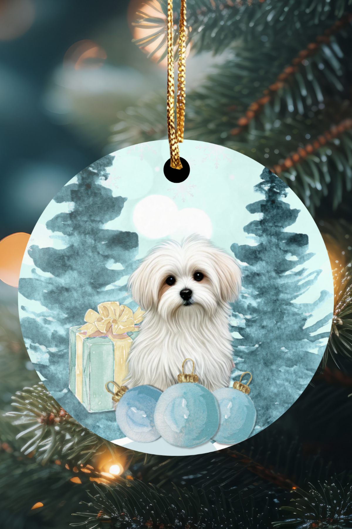 Personalized Pet Ornament Gift Pet Owner Custom Christmas Ornament Cute Dog Gift for Her Dog Lover Customized Holiday Decor Pet Memorial
