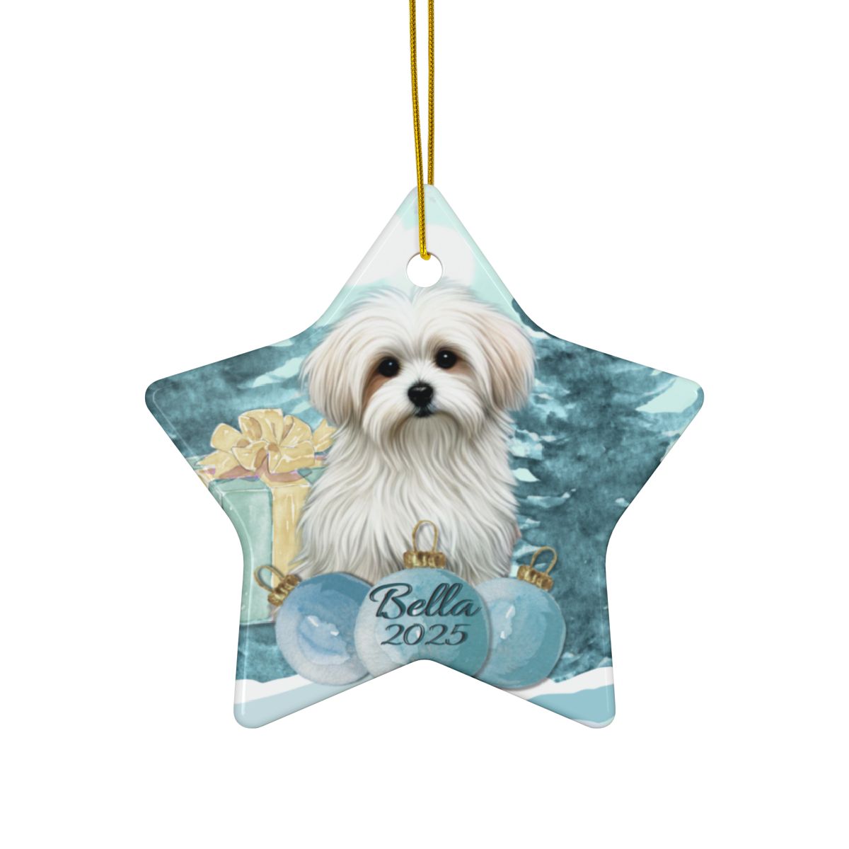 Personalized Pet Ornament Gift Pet Owner Custom Christmas Ornament Cute Dog Gift for Her Dog Lover Customized Holiday Decor Pet Memorial