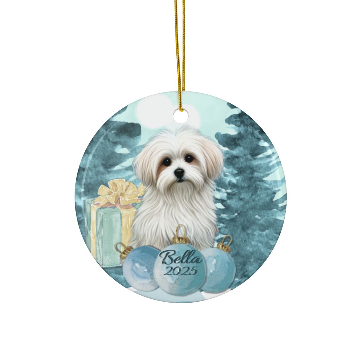 Personalized Pet Ornament Gift Pet Owner Custom Christmas Ornament Cute Dog Gift for Her Dog Lover Customized Holiday Decor Pet Memorial