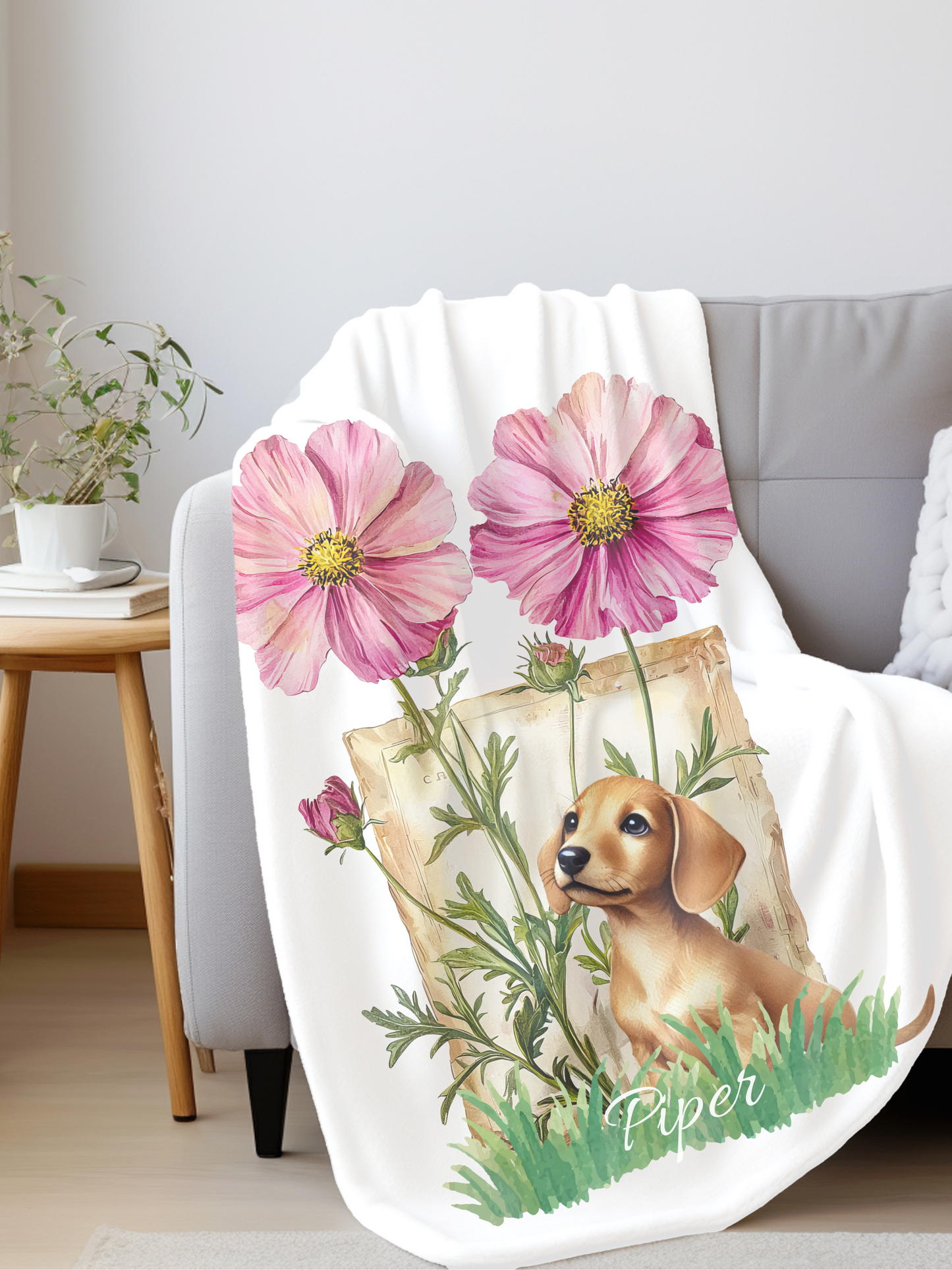 Custom Pet Blanket with Pet Name Other Breeds Choose Puppy Gift Personalized Pet Mom Gift Custom Pet Blanket Dog Name Customized Present