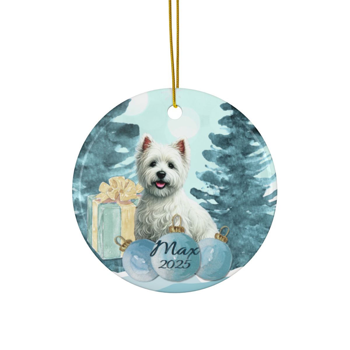 Personalized Pet Ornament Gift Pet Owner Custom Christmas Ornament Cute Dog Gift for Her Dog Lover Customized Holiday Decor Pet Memorial