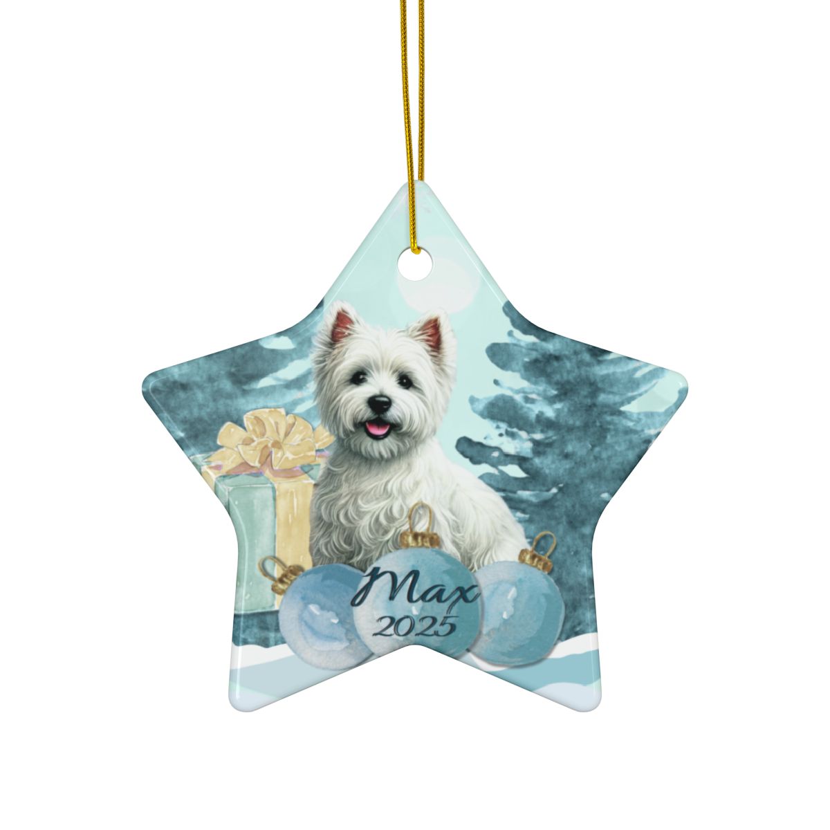 Personalized Pet Ornament Gift Pet Owner Custom Christmas Ornament Cute Dog Gift for Her Dog Lover Customized Holiday Decor Pet Memorial