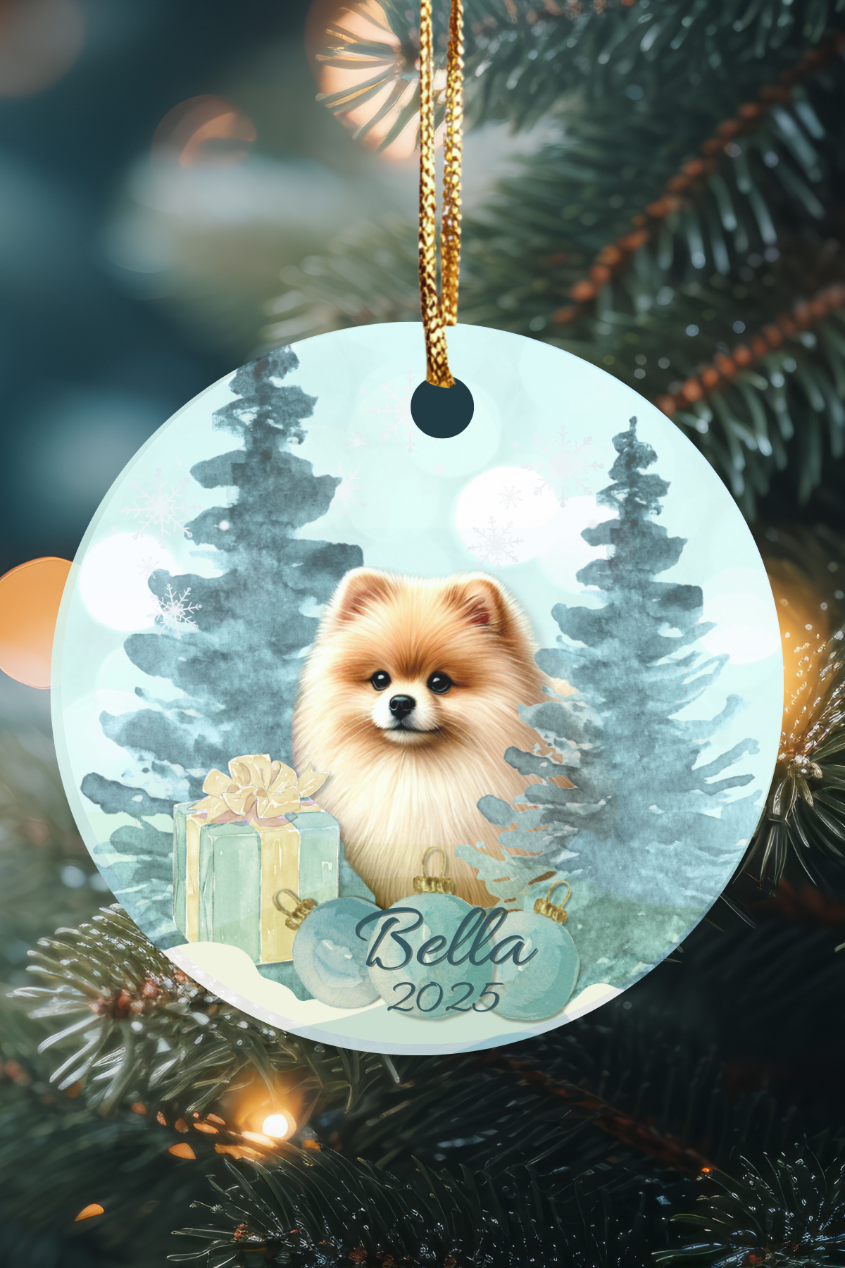 Personalized Pet Ornament Gift Pet Owner Custom Christmas Ornament Cute Dog Gift for Her Dog Lover Customized Holiday Decor Pet Memorial