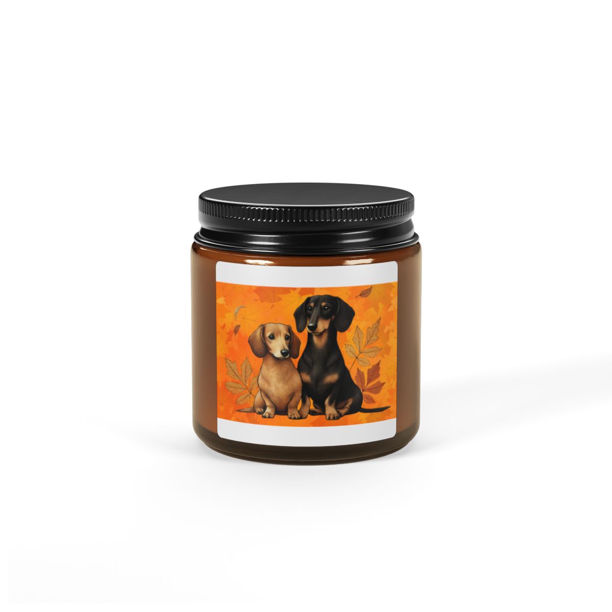 Dachshund Scented Soy Candle for Fall- Black and tan dachshund, tan dachshund, gifts for dog mom, doxie mom, weenie dog,, gifts for her, gifts for mom, gifts for grandma