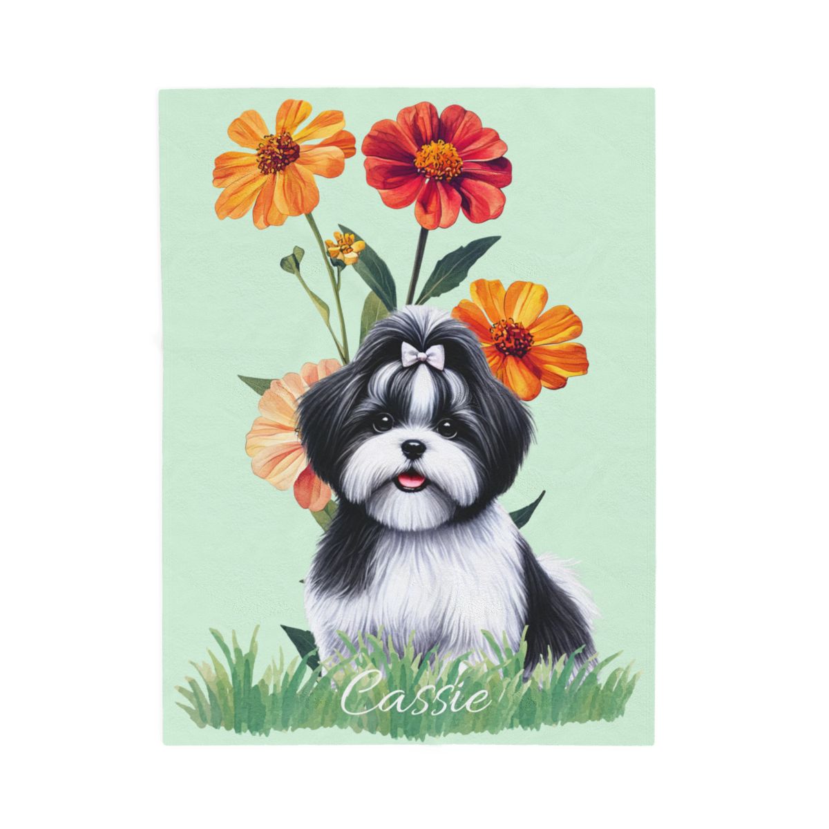 Custom Pet Blanket with Pet Name Other Breeds Choose Puppy Gift Personalized Pet Mom Gift Custom Pet Blanket Dog Name Customized Present